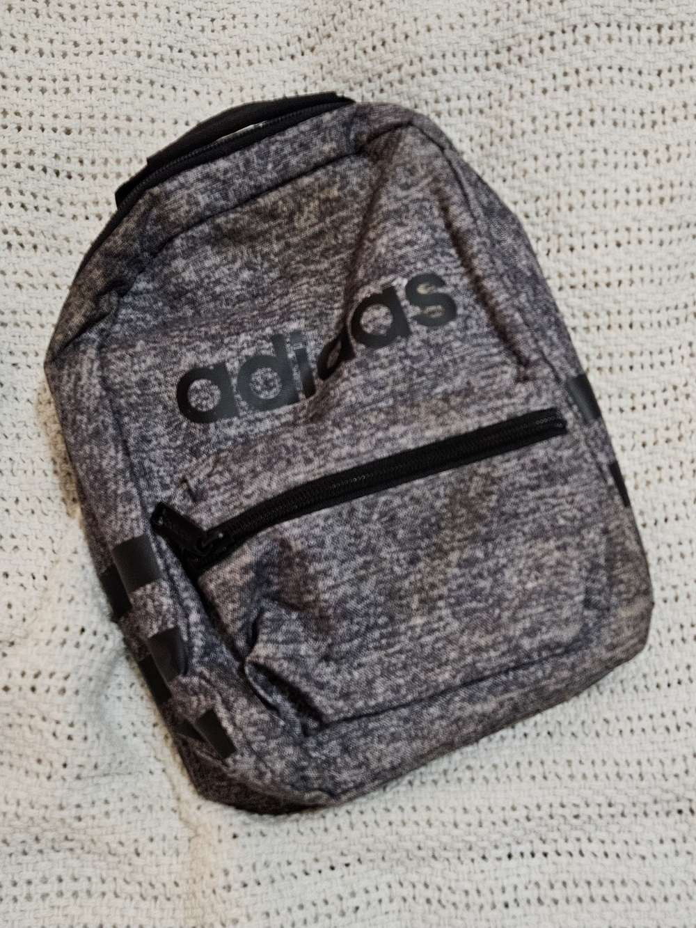 adidas Grey Heather Men’s Belt Bag with Front Zip